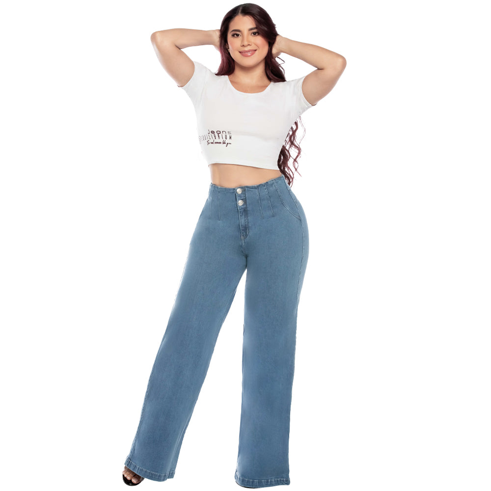 Bootcut SkyBlue Jean for women - Palazzo - J82229