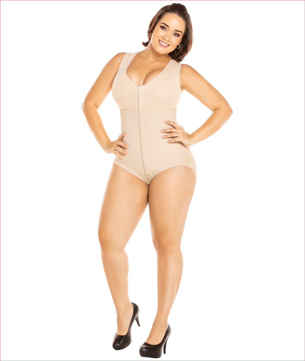 Firm compression girdle - Panty style with bra Bodysuit - C4191