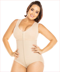 Firm compression girdle - Panty style with bra Bodysuit - C4191